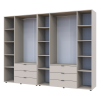 Kleiderschrank Doros Gelar Set mit Drehtüren Kaschmir 3+4 Türen 271,2x49,5x203,4 (80737641)