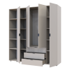 Kleiderschrank Doros Gelar Kaschmir 4 Türen mit offenem Regal 193,2x49,5x203,4 (80737647)