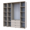 Kleiderschrank Doros Gelar Kaschmir 4 Türen mit offenem Regal 193,2x49,5x203,4 (80737647)