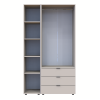 Kleiderschrank Doros Gelar Kaschmir 2 Türen mit offenem Regal 115,7x49,5x203,4 (80737643)