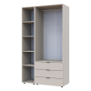 Kleiderschrank Doros Gelar Kaschmir 2 Türen mit offenem Regal 115,7x49,5x203,4 (80737643)