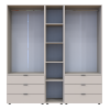 Kleiderschrank Doros Gelar Kaschmir 2+2 Türen mit offenem Regal 193,2x49,5x203,4 (80737649)