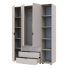 Kleiderschrank Doros Gelar Kaschmir 3 Türen mit offenem Regal 154,4x49,5x203,4 (80737645)