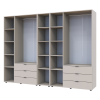 Kleiderschrank Doros Gelar Kaschmir 3+3 Türen mit offenem Regal 270,6x49,5x203,4 (80737652)