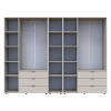 Kleiderschrank Doros Gelar Kaschmir 3+3 Türen mit offenem Regal 270,6x49,5x203,4 (80737652)