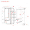 Kleiderschrank Doros Gelar Kaschmir 3+4 Türen mit offenem Regal 309,4x49,5x203,4 (80737653)