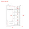 Kleiderschrank Doros Lukas mit Drehtüren Weiß 160x50x240 (80737067)
