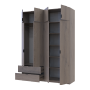 Kleiderschrank Doros Lukas mit Drehtüren Cannolo 180x50x240 (44900367)