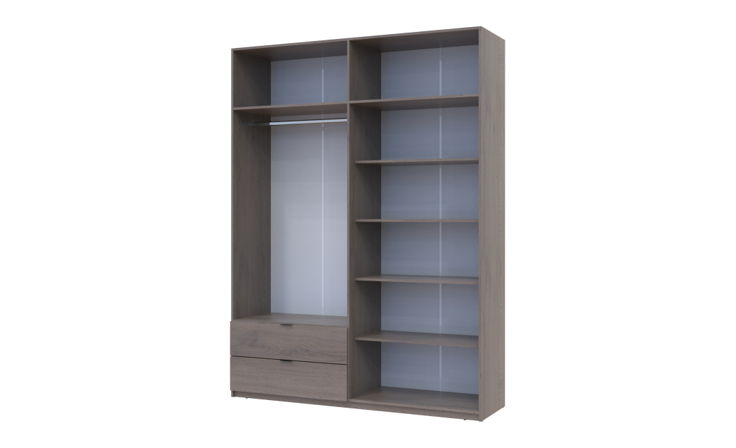 Kleiderschrank Doros Lukas mit Drehtüren Cannolo 180x50x240 (44900367)