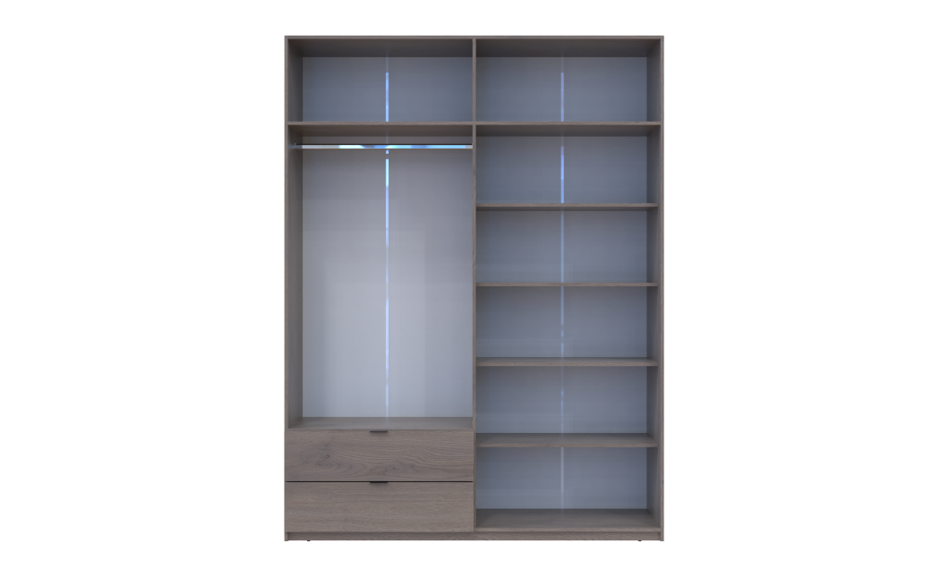 Kleiderschrank Doros Lukas mit Drehtüren Cannolo 180x50x240 (44900367)