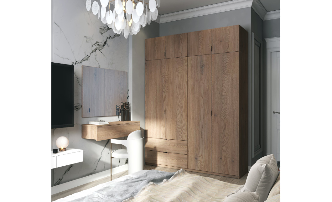 Kleiderschrank Doros Lukas mit Drehtüren Cannolo 180x50x240 (44900367)