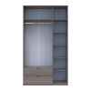 Kleiderschrank Doros Lukas mit Drehtüren Cannolo 3 Türen 135x50x240 (44900369)