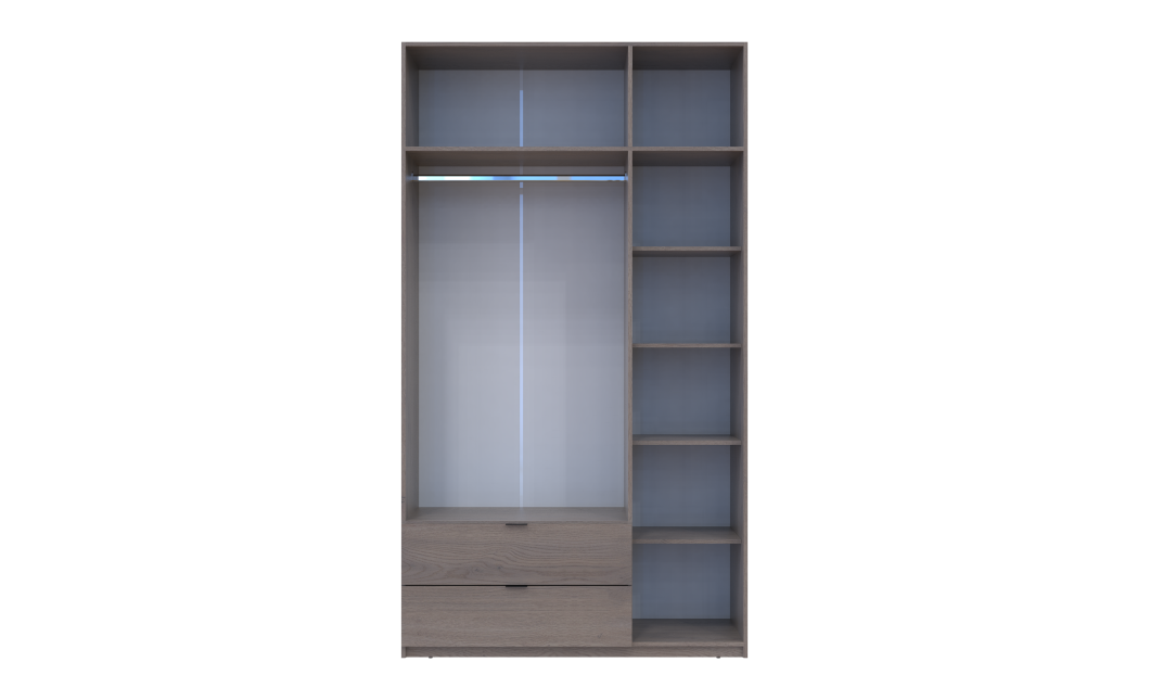 Kleiderschrank Doros Lukas mit Drehtüren Cannolo 3 Türen 135x50x240 (44900369)