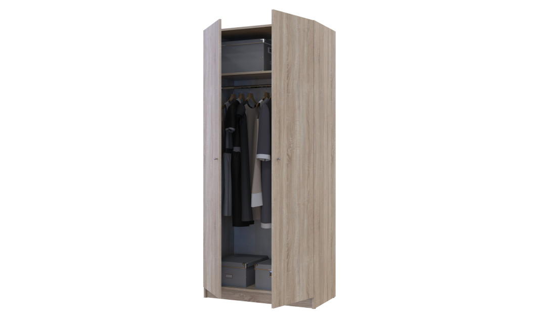 Kleiderschrank Doros Promo mit Drehtüren Sonoma Eiche 2 Türen 90x48x204 (40908024)