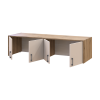 Kleiderschrank Doros Rondi mit Drehtüren mit Oberschrank und Spiegel Artisan Eiche / Kaschmir 4 Türen 160x52x236 (80737831)