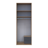 Kleiderschrank Doros Rondi mit Drehtüren mit Oberschrank Artisan Eiche / Graphitgrau 2 Türen 82x52x236 (80737808)