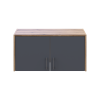 Kleiderschrank Doros Rondi mit Drehtüren mit Oberschrank Artisan Eiche / Graphitgrau 2 Türen 82x52x236 (80737808)