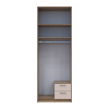 Kleiderschrank Doros Rondi mit Drehtüren mit Oberschrank Artisan Eiche / Kaschmir 2 Türen 82x52x236 (80737809)