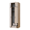Kleiderschrank Doros Rondi mit Drehtüren mit Oberschrank Artisan Eiche / Kaschmir 2 Türen 82x52x236 (80737809)