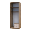 Kleiderschrank Doros Rondi mit Drehtüren mit Oberschrank Artisan Eiche / Kaschmir 2 Türen 82x52x236 (80737809)