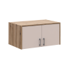 Kleiderschrank Doros Rondi mit Drehtüren mit Oberschrank Artisan Eiche / Kaschmir 2 Türen 82x52x236 (80737809)