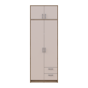 Kleiderschrank Doros Rondi mit Drehtüren mit Oberschrank Artisan Eiche / Kaschmir 2 Türen 82x52x236 (80737809)