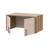Kleiderschrank Doros Rondi mit Drehtüren und Spiegel Artisan Eiche / Kaschmir 2 Türen 82x52x236 (80737811)