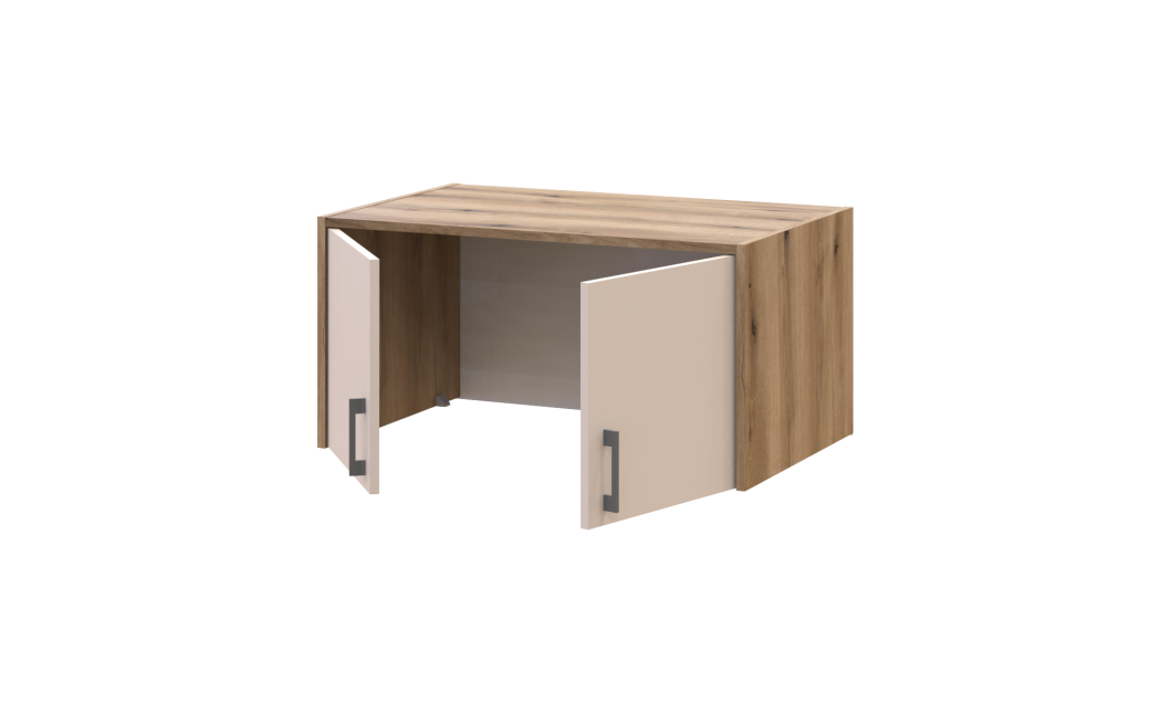Kleiderschrank Doros Rondi mit Drehtüren und Spiegel Artisan Eiche / Kaschmir 2 Türen 82x52x236 (80737811)