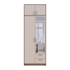 Kleiderschrank Doros Rondi mit Drehtüren und Spiegel Artisan Eiche / Kaschmir 2 Türen 82x52x236 (80737811)