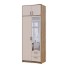 Kleiderschrank Doros Rondi mit Drehtüren und Spiegel Artisan Eiche / Kaschmir 2 Türen 82x52x236 (80737811)