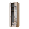 Kleiderschrank Doros Rondi mit Drehtüren und Spiegel Artisan Eiche / Kaschmir 2 Türen 82x52x236 (80737811)