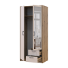 Kleiderschrank Doros Rondi mit Drehtüren mit Spiegel Artisan Eiche / Kaschmir 2 Türen 82x52x195 (80737807)