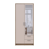 Kleiderschrank Doros Rondi mit Drehtüren mit Spiegel Artisan Eiche / Kaschmir 2 Türen 82x52x195 (80737807)