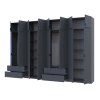 Kleiderschrank-Set Doros Lukas Graphitgrau 4+4 Türen 360x50x240 (42005145)