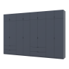 Kleiderschrank-Set Doros Lukas Graphitgrau 4+4 Türen 360x50x240 (42005145)