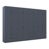 Kleiderschrank-Set Doros Lukas Graphitgrau 4+4 Türen 360x50x240 (42005145)
