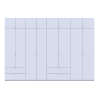 Kleiderschrank Doros Lukas Weiß 4+4 Türen 340x50x240 (42005138)