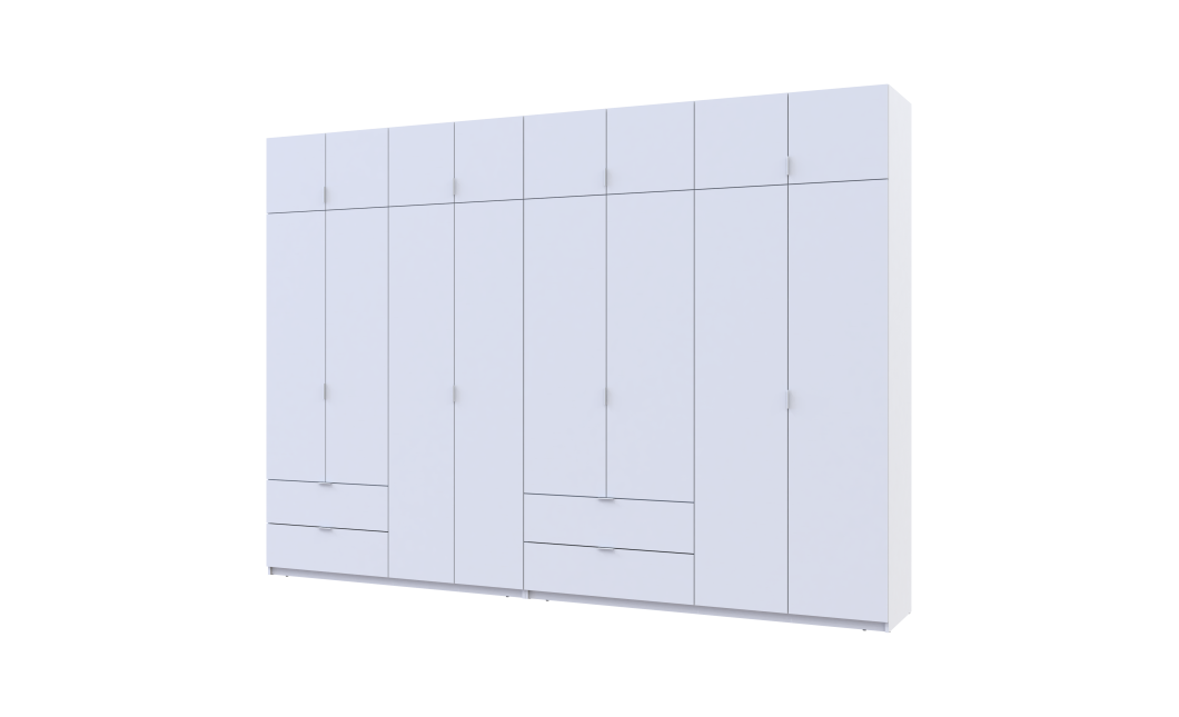 Kleiderschrank Doros Lukas Weiß 4+4 Türen 340x50x240 (42005138)
