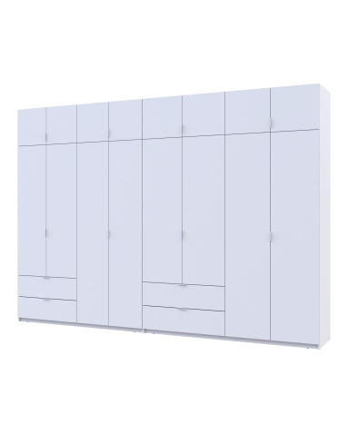 Kleiderschrank Doros Lukas Weiß 4+4 Türen 340x50x240 (42005138)