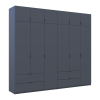Kleiderschrank Doros Lukas Graphitgrau 3+3 Türen 270x50x240 (42005117)
