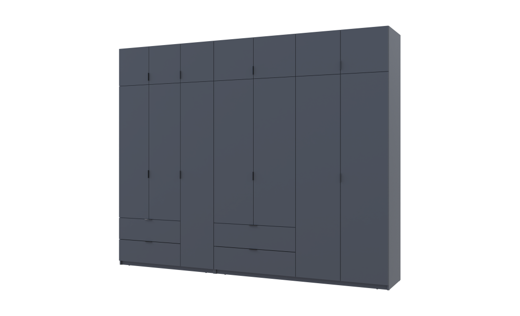 Kleiderschrank Doros Lukas Graphitgrau 3+4 Türen 300x50x240 (42005133)