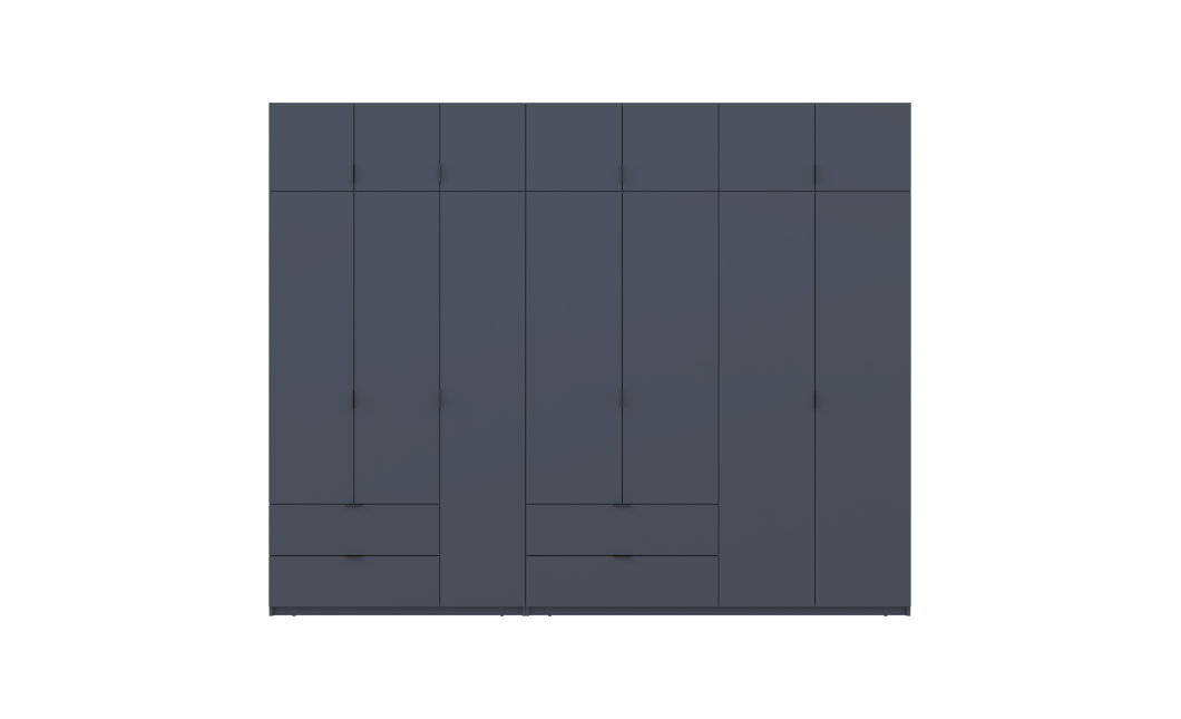 Kleiderschrank Doros Lukas Graphitgrau 3+4 Türen 300x50x240 (42005133)