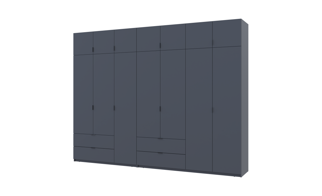 Kleiderschrank Doros Lukas Graphitgrau 3+4 Türen 315x50x240 (42005137)