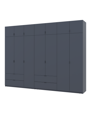 Kleiderschrank Doros Lukas Graphitgrau 3+4 Türen 315x50x240 (42005137)