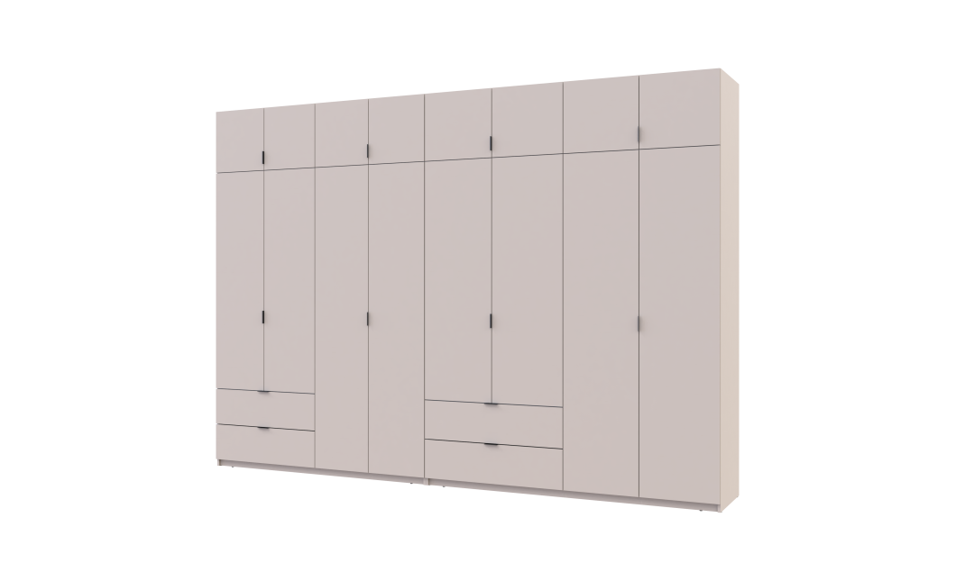Kleiderschrank-Set Doros Lukas Kaschmir 4+4 Türen 340x50x240 (42005140)
