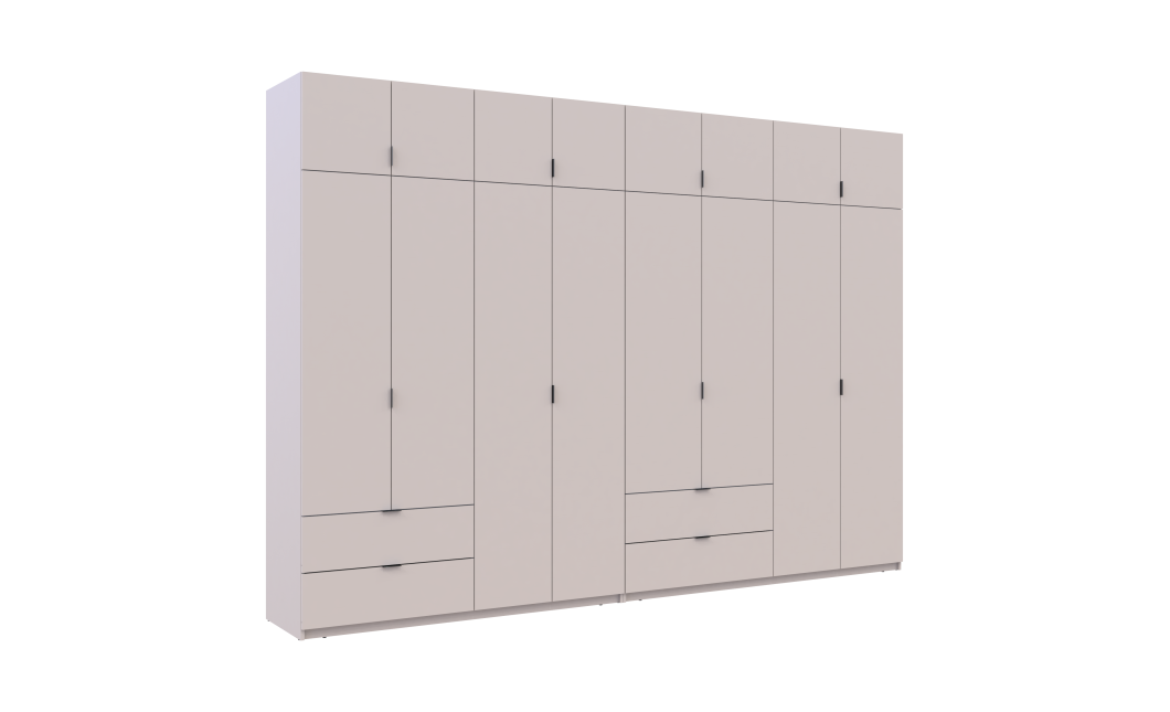 Kleiderschrank-Set Doros Lukas Kaschmir 4+4 Türen 340x50x240 (42005140)