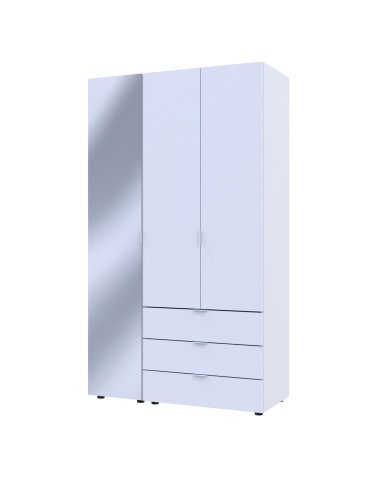 Kleiderschrank Doros Gelar Weiß 2 Türen mit Spiegel 116,5x49,5x203,4 (42002154)