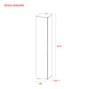 Kleiderschrank Doros Gelar Graphitgrau mit Spiegel 39x49,5x203,4 (44900244)