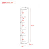 Kleiderschrank Doros Gelar Graphitgrau mit Spiegel 39x49,5x203,4 (44900244)