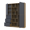 Kleiderschrank Doros Morgan Artisan Eiche/Graphitgrau 2 Türen mit Schublade 180x38,5x210 (42002256)